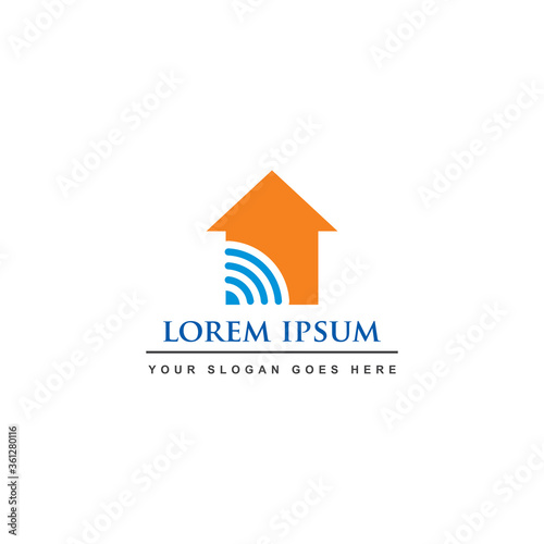 Free Download smart home logo, real estate tech logo - GFXLoad
