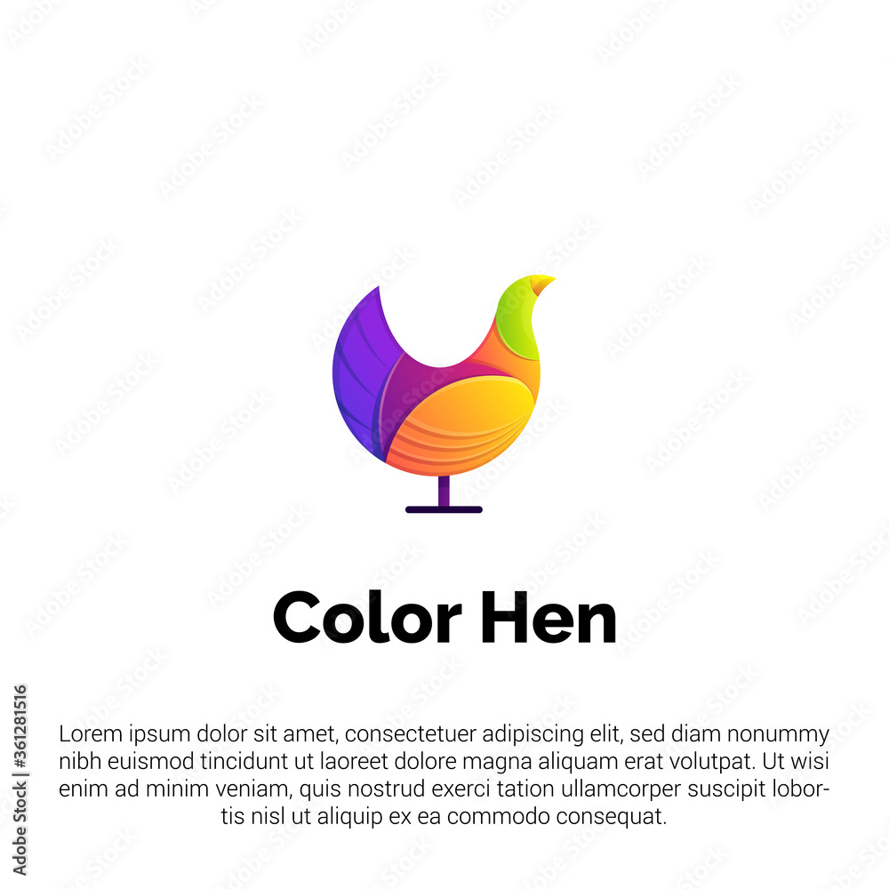 vector hen logo design with modern concept style illustrations for badges, emblems and icons. used for Creative Industries, Multimedia, Entertainment, Education, Shop and other related business vector hen logo design with modern concept style illustrations for badges, emblems and icons. used for Creative Industries, Multimedia, Entertainment, Education, Shop and other related business