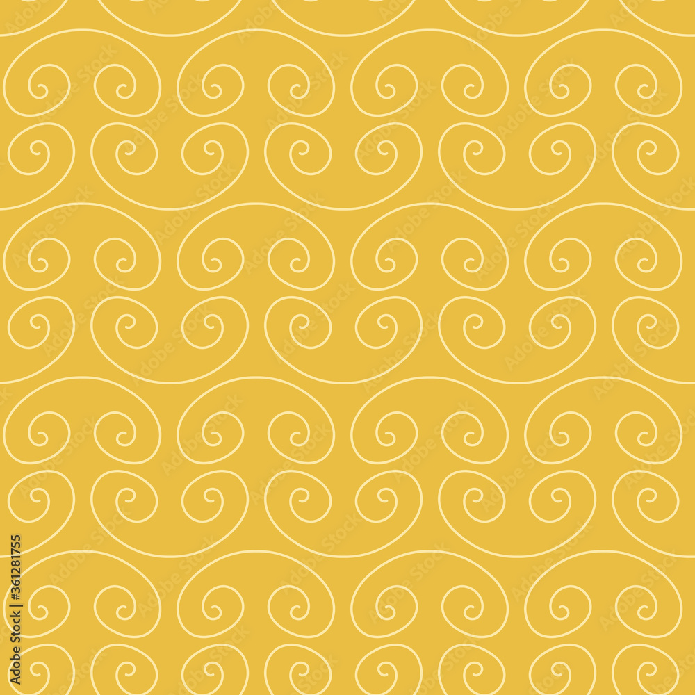 Abstract linear ornament seamless vector pattern. Simple yellow surface print design for backgrounds, textures, stationery, textiles, packaging, and gift wrap. Abstract linear ornament seamless vector pattern. Simple yellow surface print design for backgrounds, textures, stationery, textiles, packaging, and gift wrap.