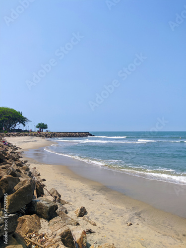 View of Fort Kochi beach along the Arabian Sea  Kerala  India