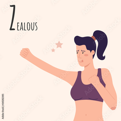 Tableau sur toile Alphabet Emotions concept