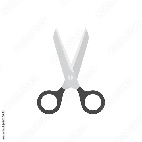 Scissors flat, Scissors cut icon, vector illustration isolated on white background