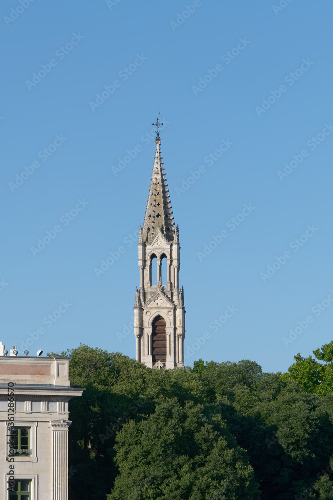 Clocher de l'église Ste Perpétue et Ste Félicité de Nîmes - Gard -- France