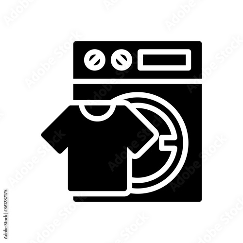 washing machine icon isolated on white background. vector illustration in glyph style. EPS 10