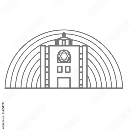 Online Torah or Tanah vector logo. Computer software or phone application educational learning sign. Network user Jewish avatar.