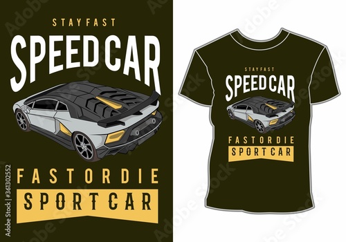 speed car,shirt design