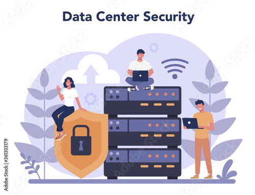 Cyber or web security concept. Idea of digital data protection