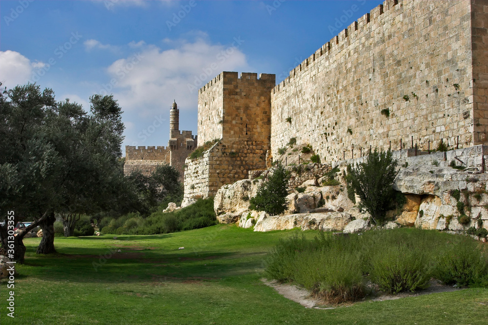 At walls of Jerusalem.