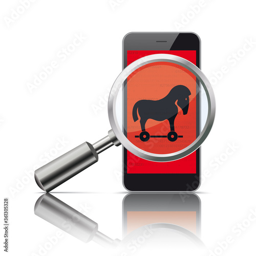 Black Smartphone Loupe Trojan photo