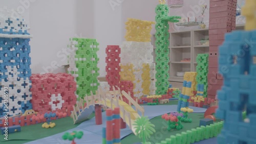 Demo colorful toys and decoration in kindergarten