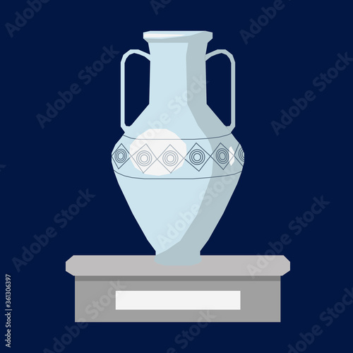 Ancient Greek amphora isolated illustration