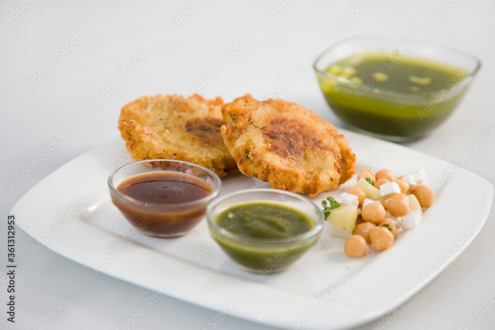 Aloo Tikki or Fried Potato Balls or Chaat Aloo Tikki or Fried Potato Balls or Chaat