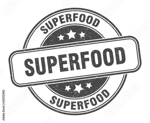 superfood stamp. superfood round grunge sign. label