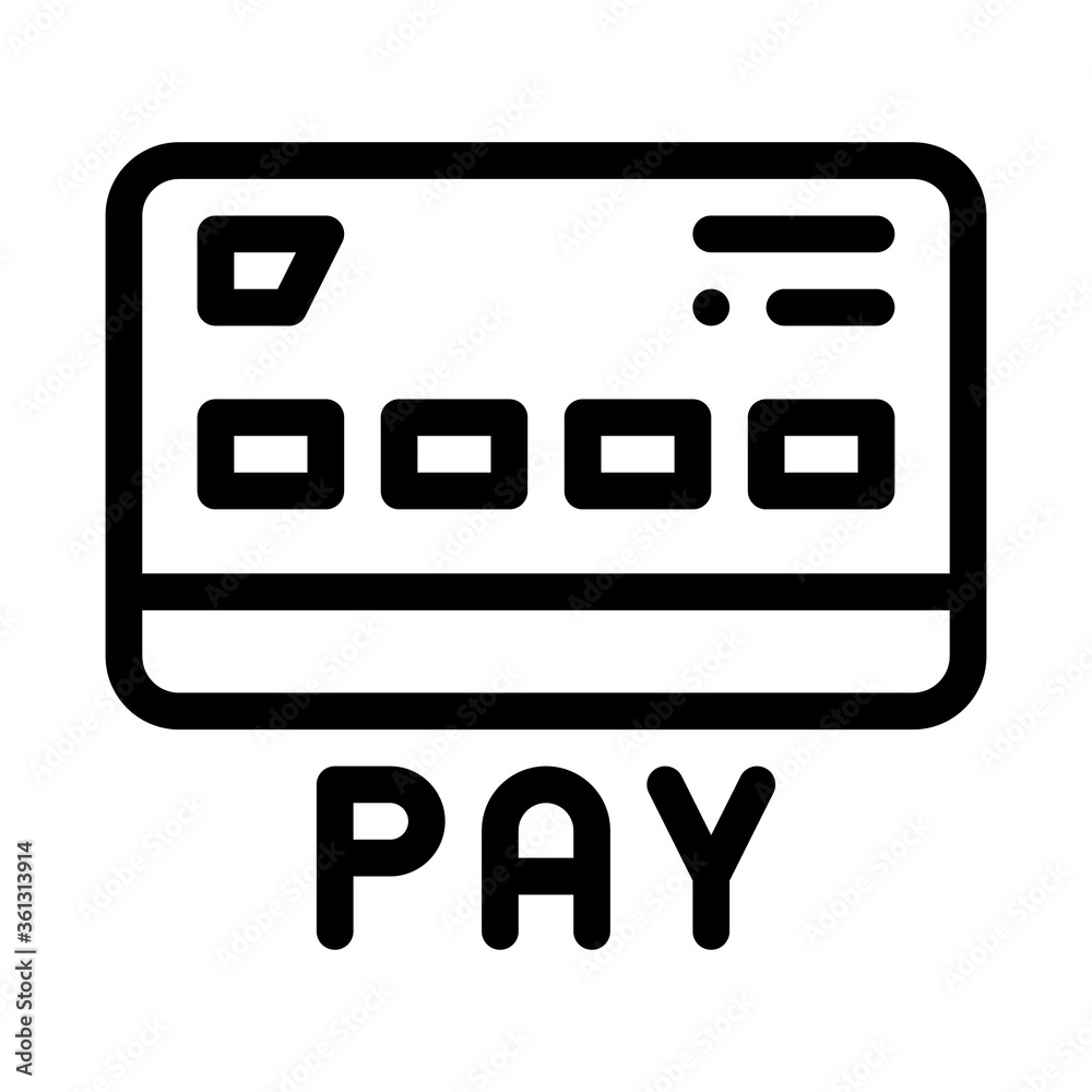 webshop payment card icon vector. webshop payment card sign. isolated contour symbol illustration webshop payment card icon vector. webshop payment card sign. isolated contour symbol illustration