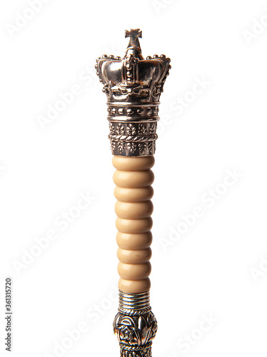royal sceptre on a white background photo