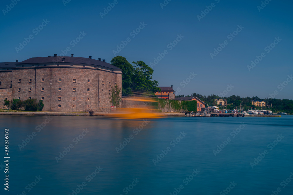 Vaxholm Fortress (Swedish: Vaxholms fastning) is a historic fortification on the island of Vaxholmen in the Stockholm archipelago just east of the Swedish town of Vaxholm.