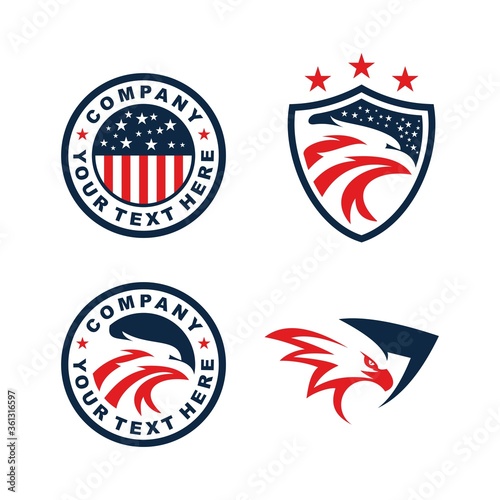 Collection of american badges