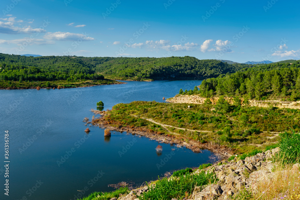 Gaia River at El Catllar reservoir, in Spain