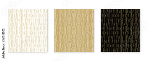 Background pattern seamless geometric line abstract gold luxury color vector. Christmas background.