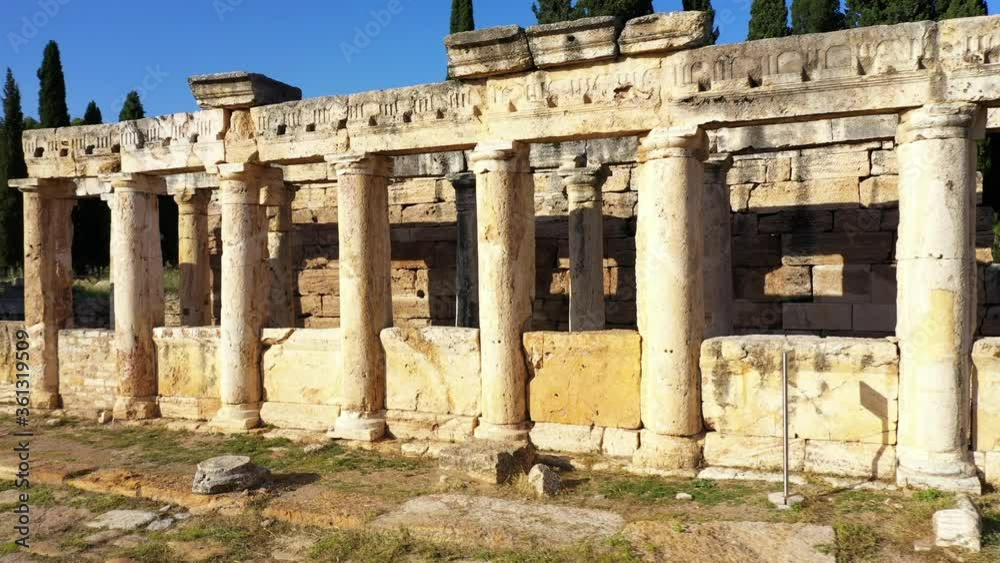 Ancient ruins of Hierapolis Pamukkale - Denizli - Turkey. Ancient ruins of Hierapolis Pamukkale - Denizli - Turkey.