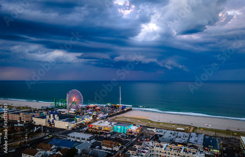Aerial Sunset Seaside Park, NJ