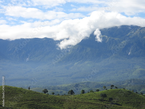 mountain landscape with clouds