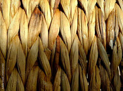 texture of a wicker vintage basket
