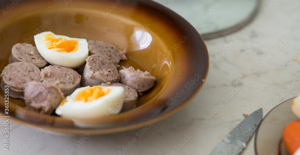 Preparation of sour soup, Polish cuisine. Preparation of sour soup, Polish cuisine.