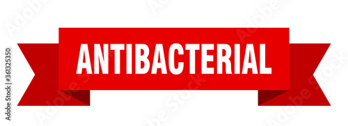 antibacterial ribbon. antibacterial isolated band sign. antibacterial banner