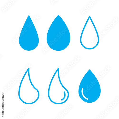 Water drop icon symbols