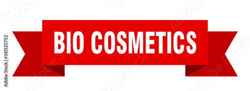 bio cosmetics ribbon. bio cosmetics isolated band sign. bio cosmetics banner