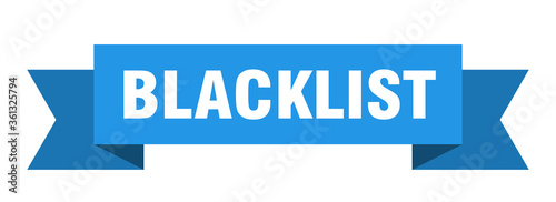 blacklist ribbon. blacklist isolated band sign. blacklist banner