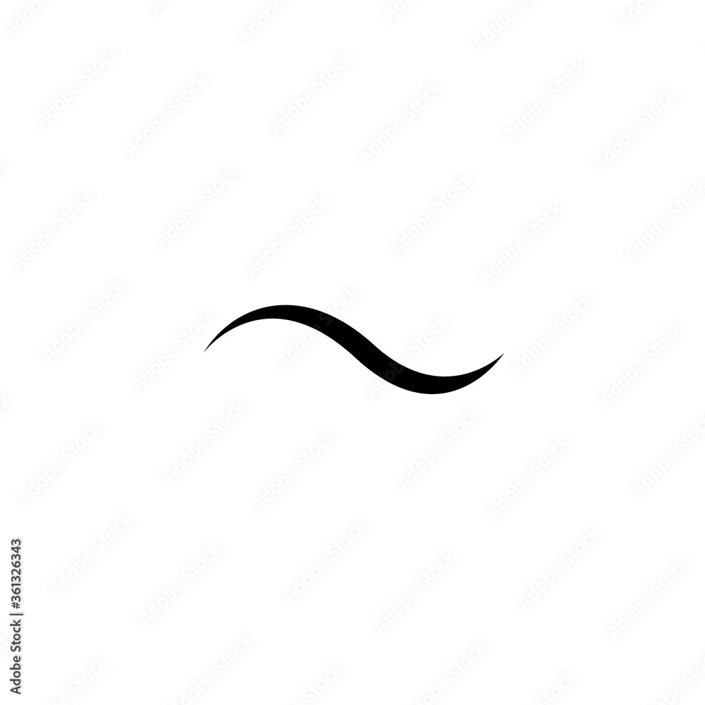 Wave line icon vector