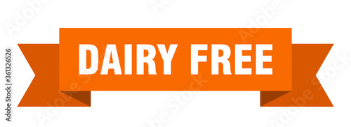 dairy free ribbon. dairy free isolated band sign. dairy free banner
