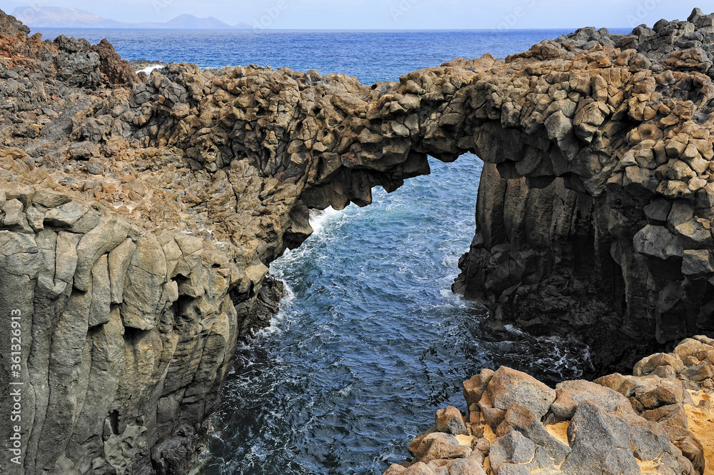 rock arc at Graciosa Island, Canary Islands, Spain rock arc at Graciosa Island, Canary Islands, Spain