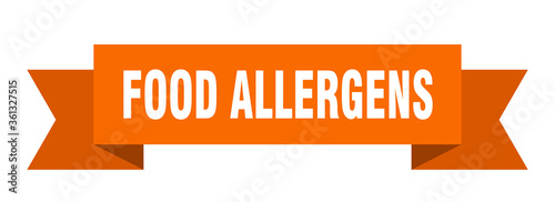 food allergens ribbon. food allergens isolated band sign. food allergens banner