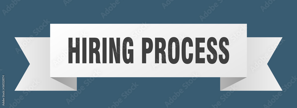 hiring process ribbon. hiring process isolated band sign. hiring process banner