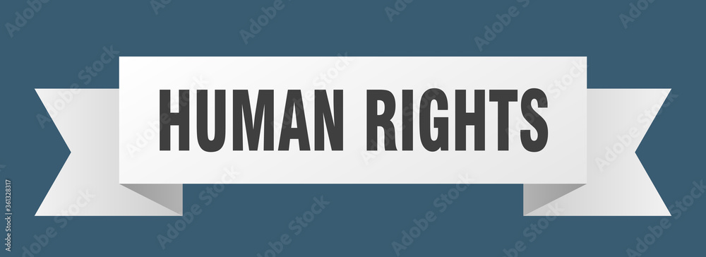 human rights ribbon. human rights isolated band sign. human rights banner human rights ribbon. human rights isolated band sign. human rights banner