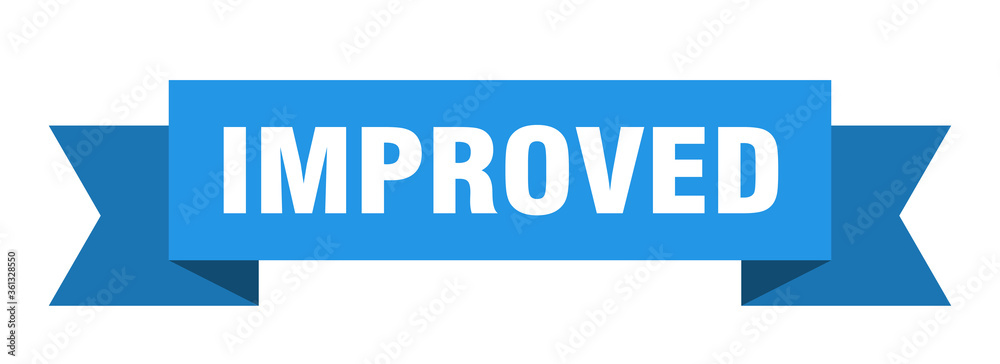 improved ribbon. improved isolated band sign. improved banner improved ribbon. improved isolated band sign. improved banner