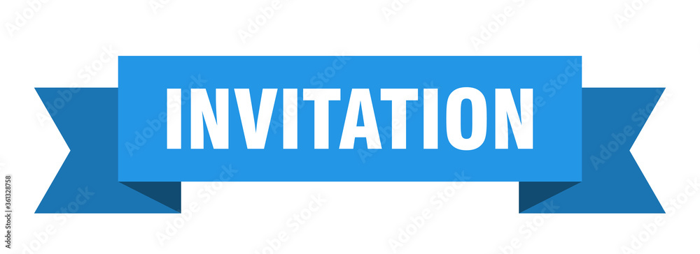 invitation ribbon. invitation isolated band sign. invitation banner invitation ribbon. invitation isolated band sign. invitation banner