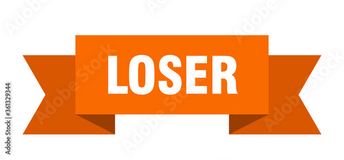 loser ribbon. loser isolated band sign. loser banner