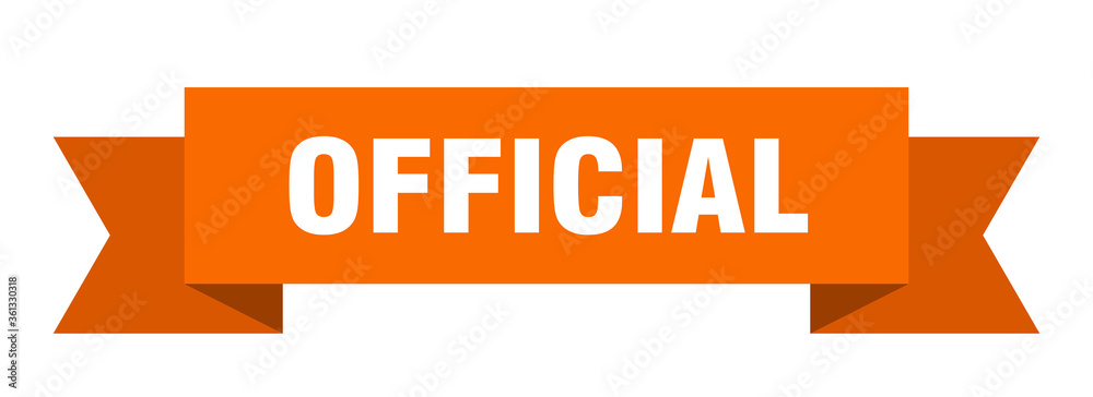 official ribbon. official isolated band sign. official banner official ribbon. official isolated band sign. official banner