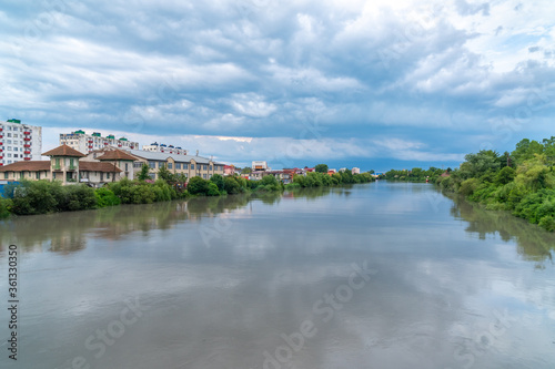 River Rioni in little town of Poti, landscape © k_samurkas