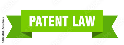 patent law ribbon. patent law isolated band sign. patent law banner