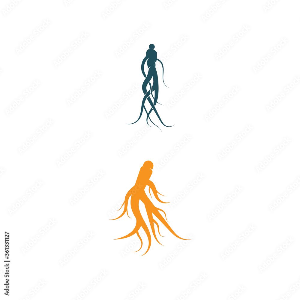 Ginseng Logo Template vector symbol Ginseng Logo Template vector symbol