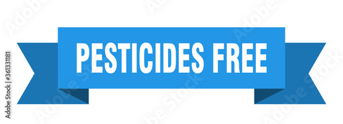 pesticides free ribbon. pesticides free isolated band sign. pesticides free banner