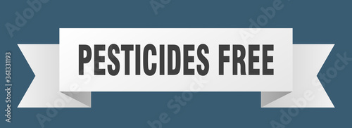 pesticides free ribbon. pesticides free isolated band sign. pesticides free banner
