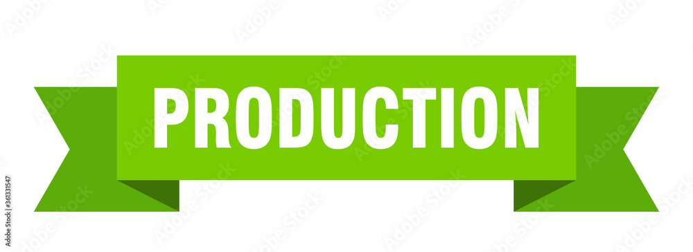 production ribbon. production isolated band sign. production banner production ribbon. production isolated band sign. production banner