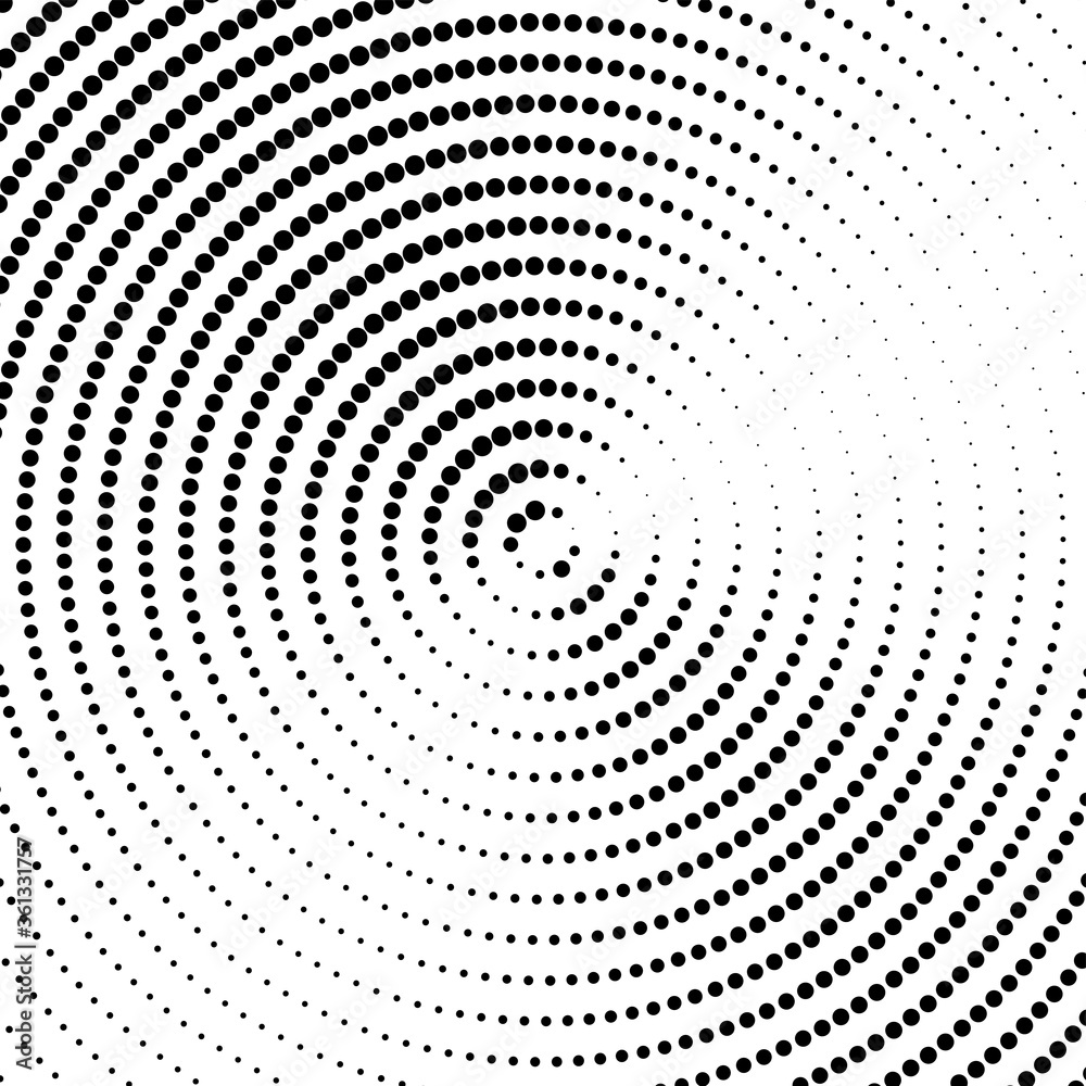 Halftone dotted background in circle form. Circle dots isolated on the white background Halftone dotted background in circle form. Circle dots isolated on the white background