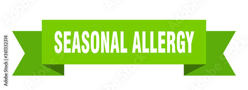 seasonal allergy ribbon. seasonal allergy isolated band sign. seasonal allergy banner